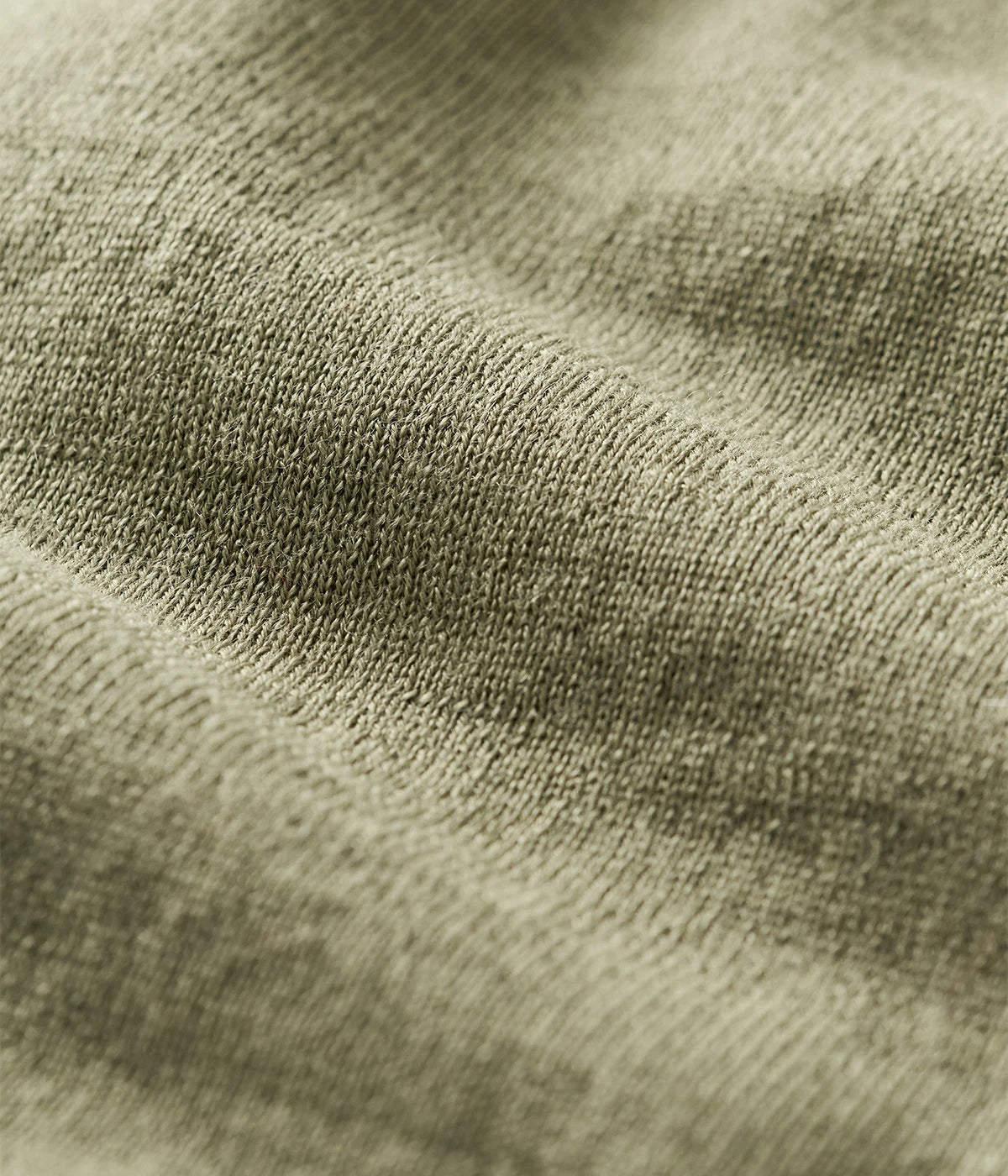 Soft Goat Featherlight Tank in Khaki – Close Up Detail