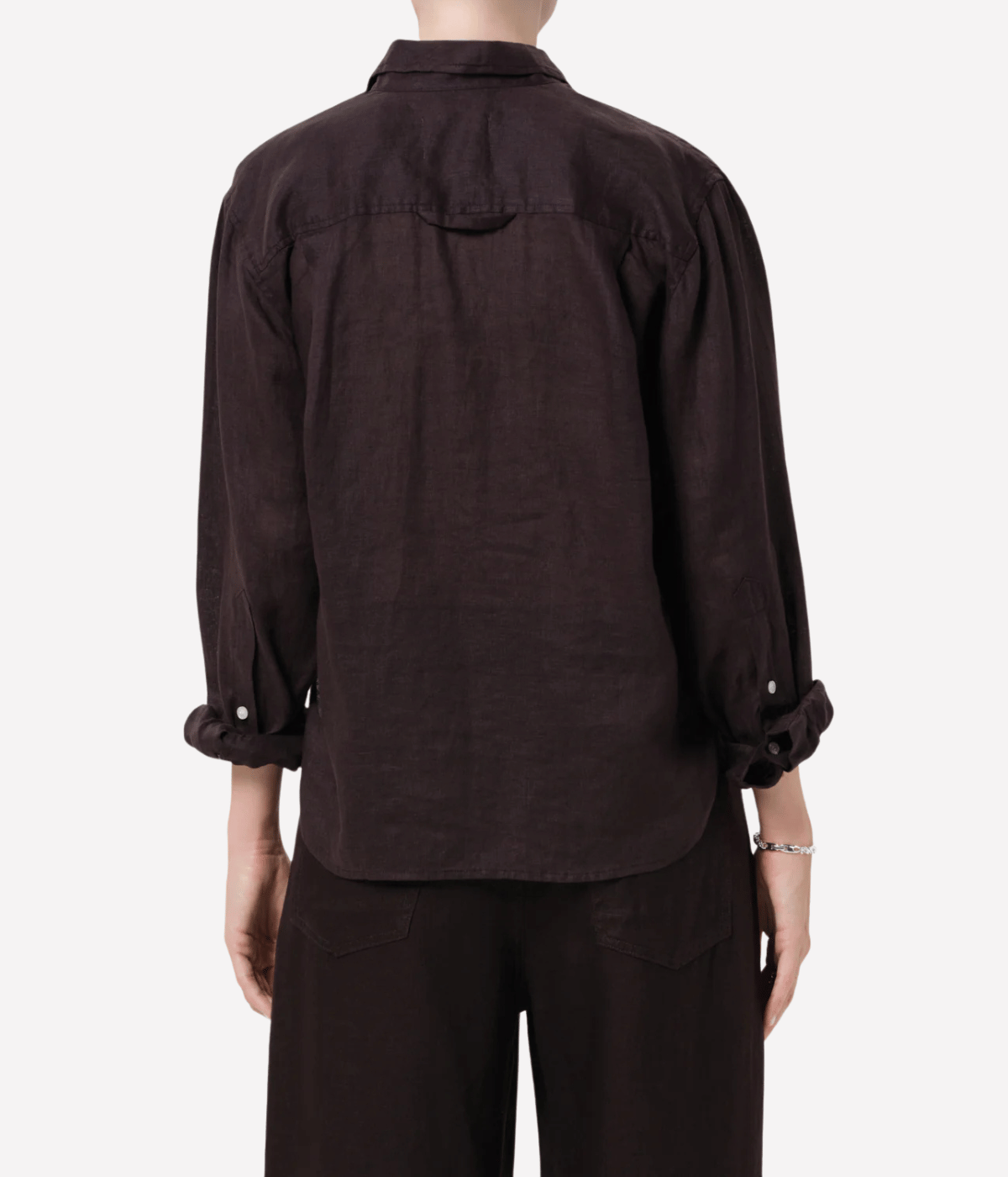 Kayla Shrunken Shirt in Chocolate