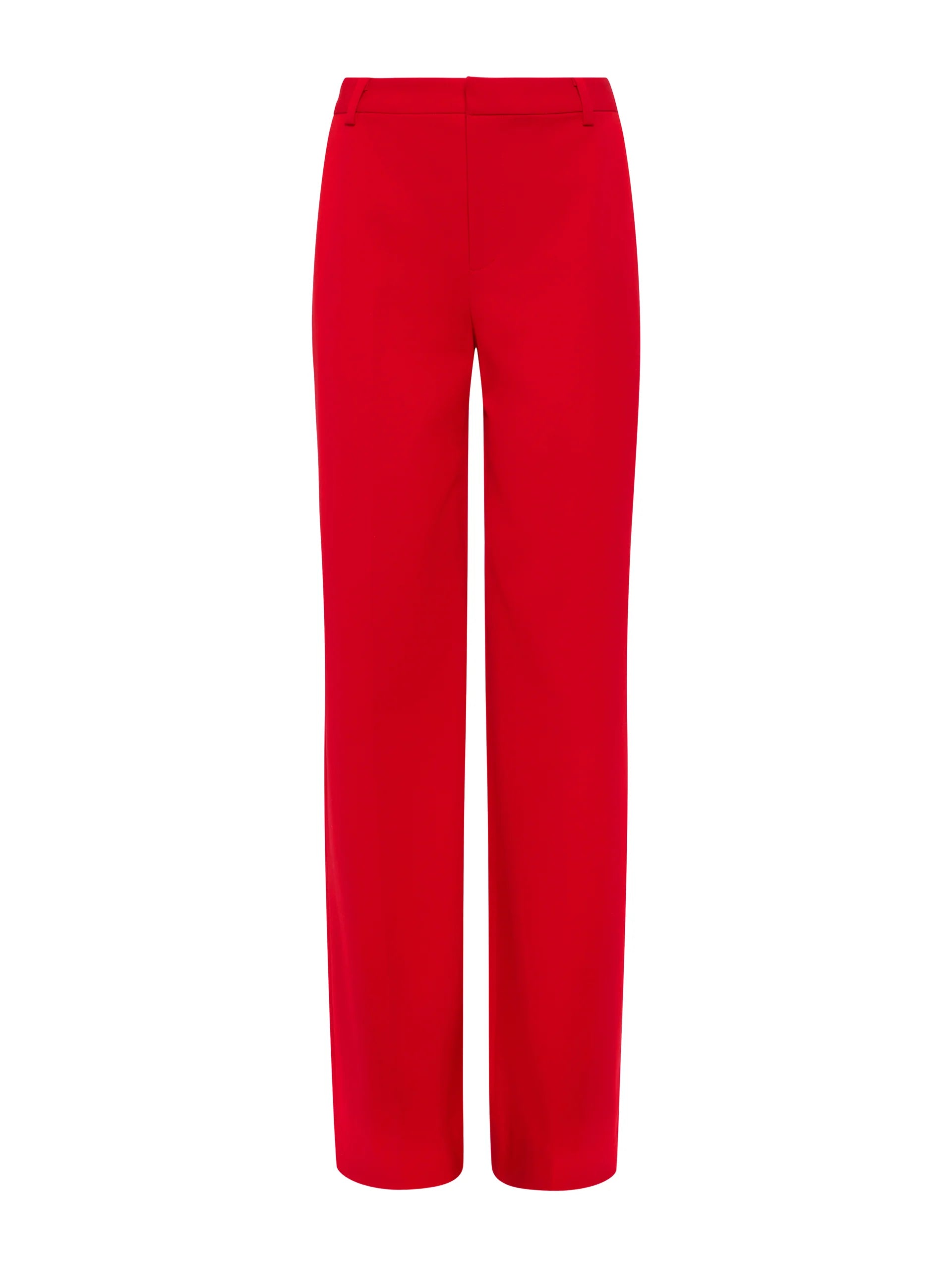 Livvy Straight Leg Trouser in Scarlet Red