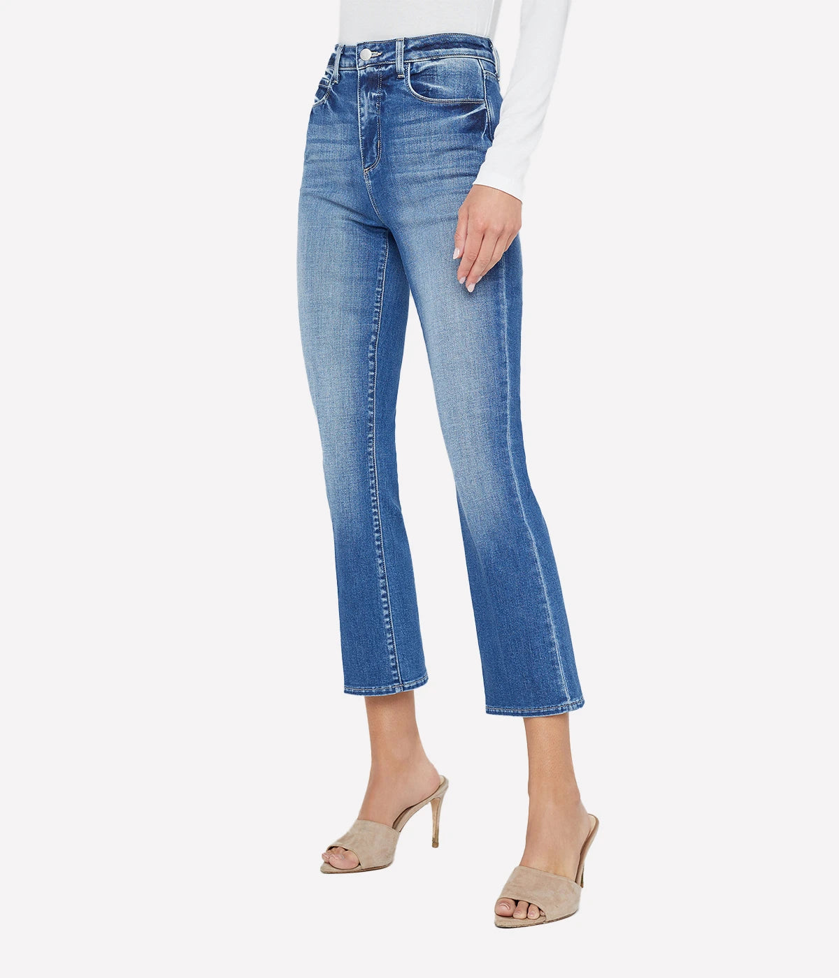 Mira Crop Mirco Boot Jean in Hampton
