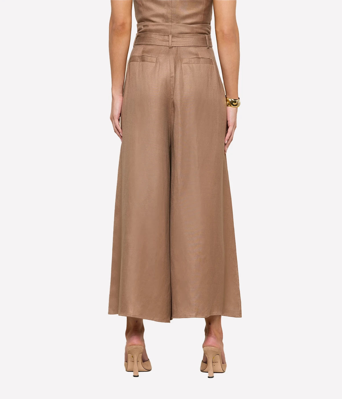 Lowen Paperbag Crop Pant in Barley