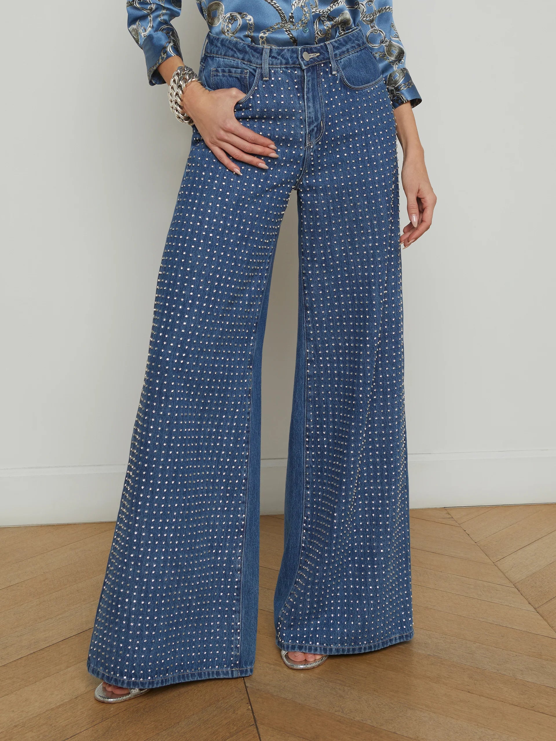 Quincy Wide Leg Jean in Glendora