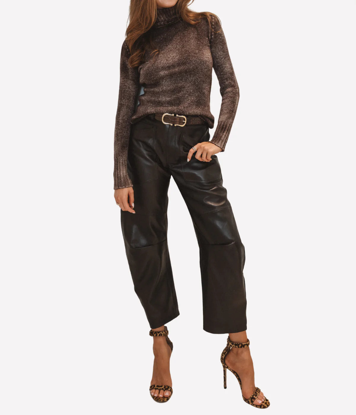 Hand Painted High Neck Pullover in Moro