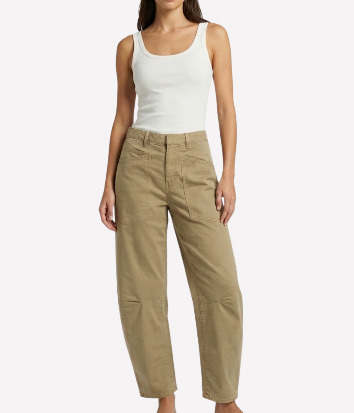 Shon Pant In Vintage Washed French Khaki