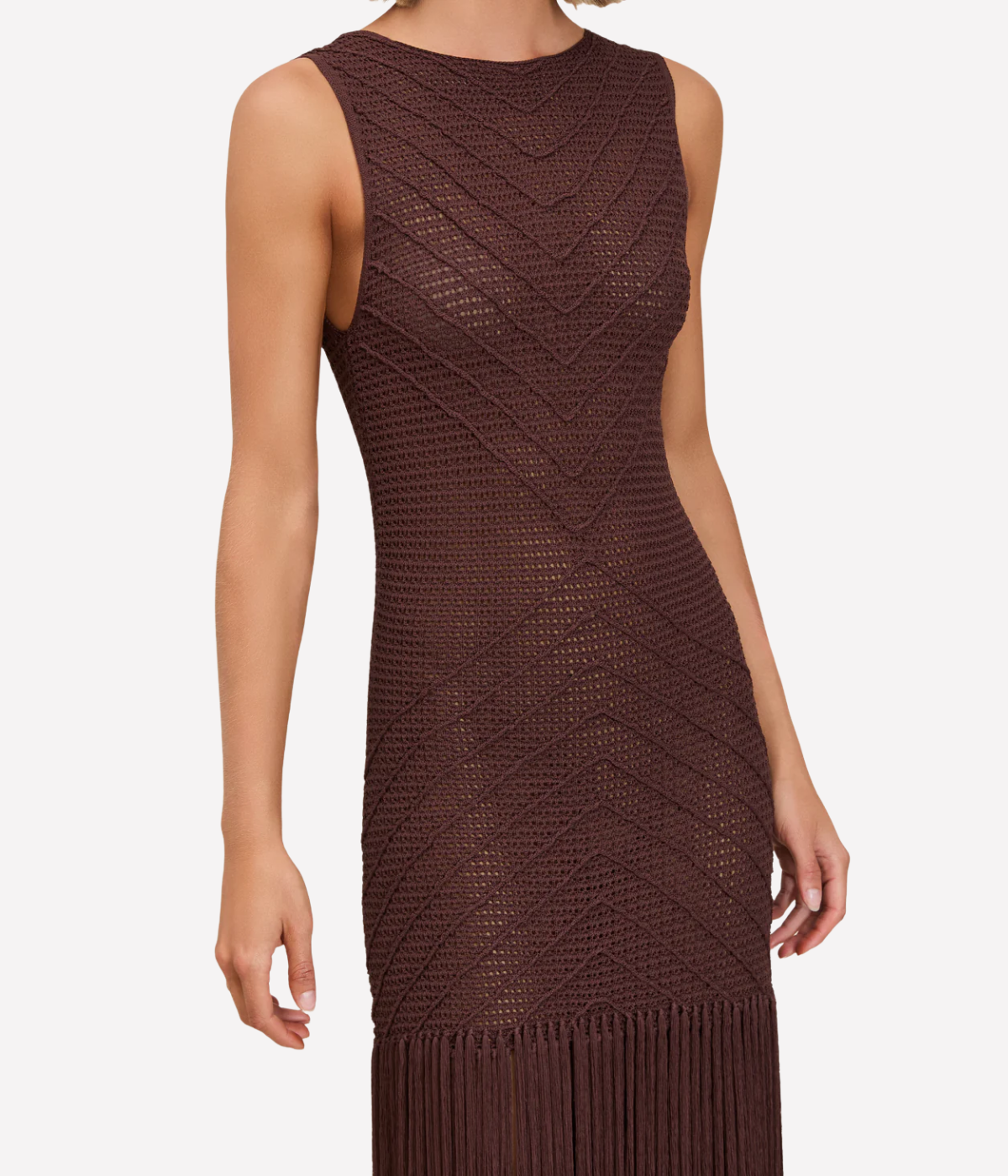 Leiza Dress in Mahogany