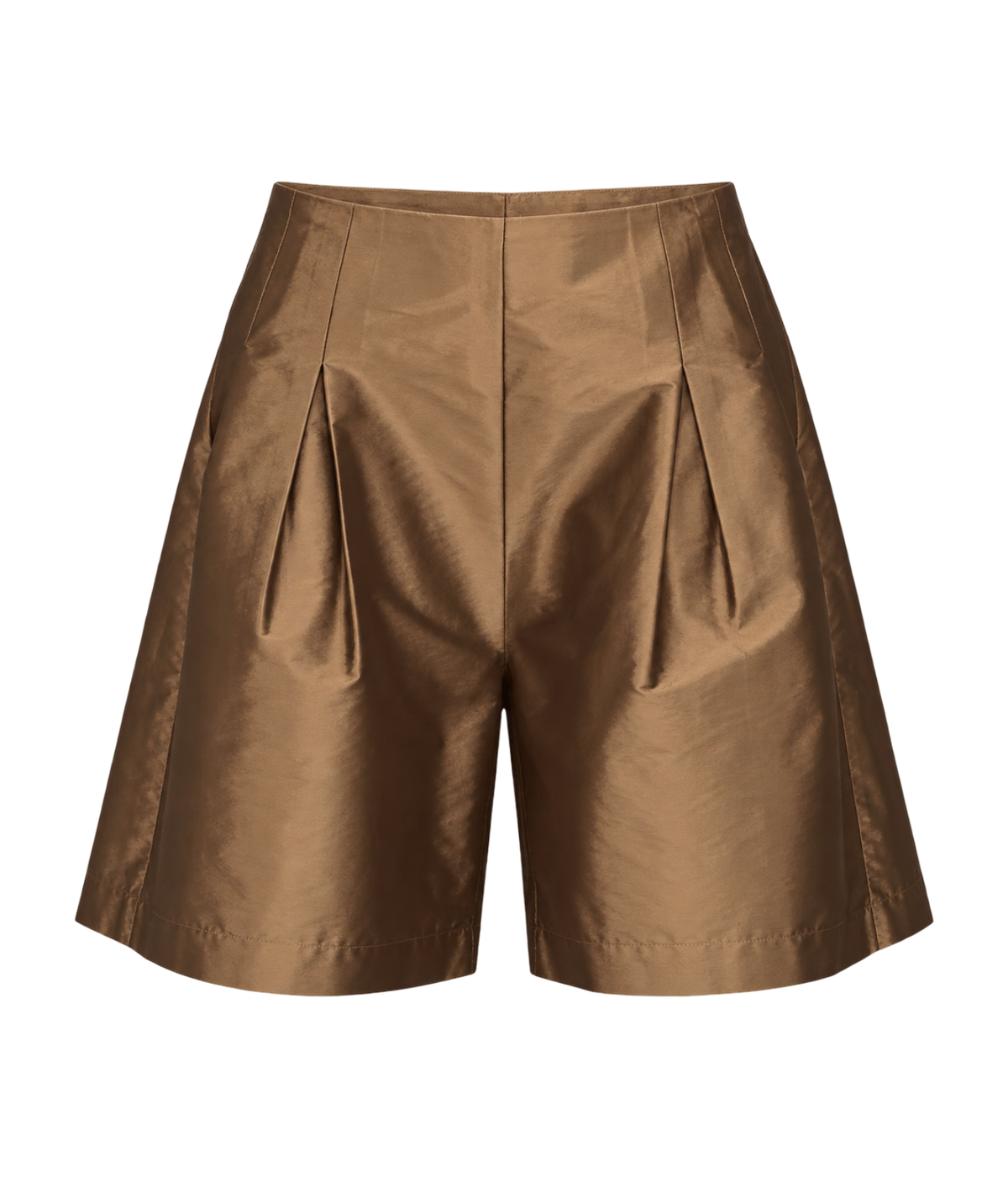 Techno Taffeta Long Short In Bronze