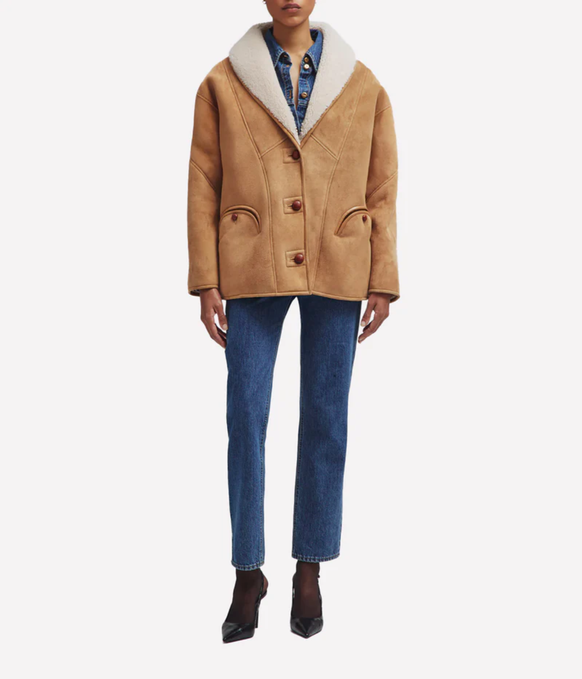 Tatoosh Shearling Coat in CAMEL