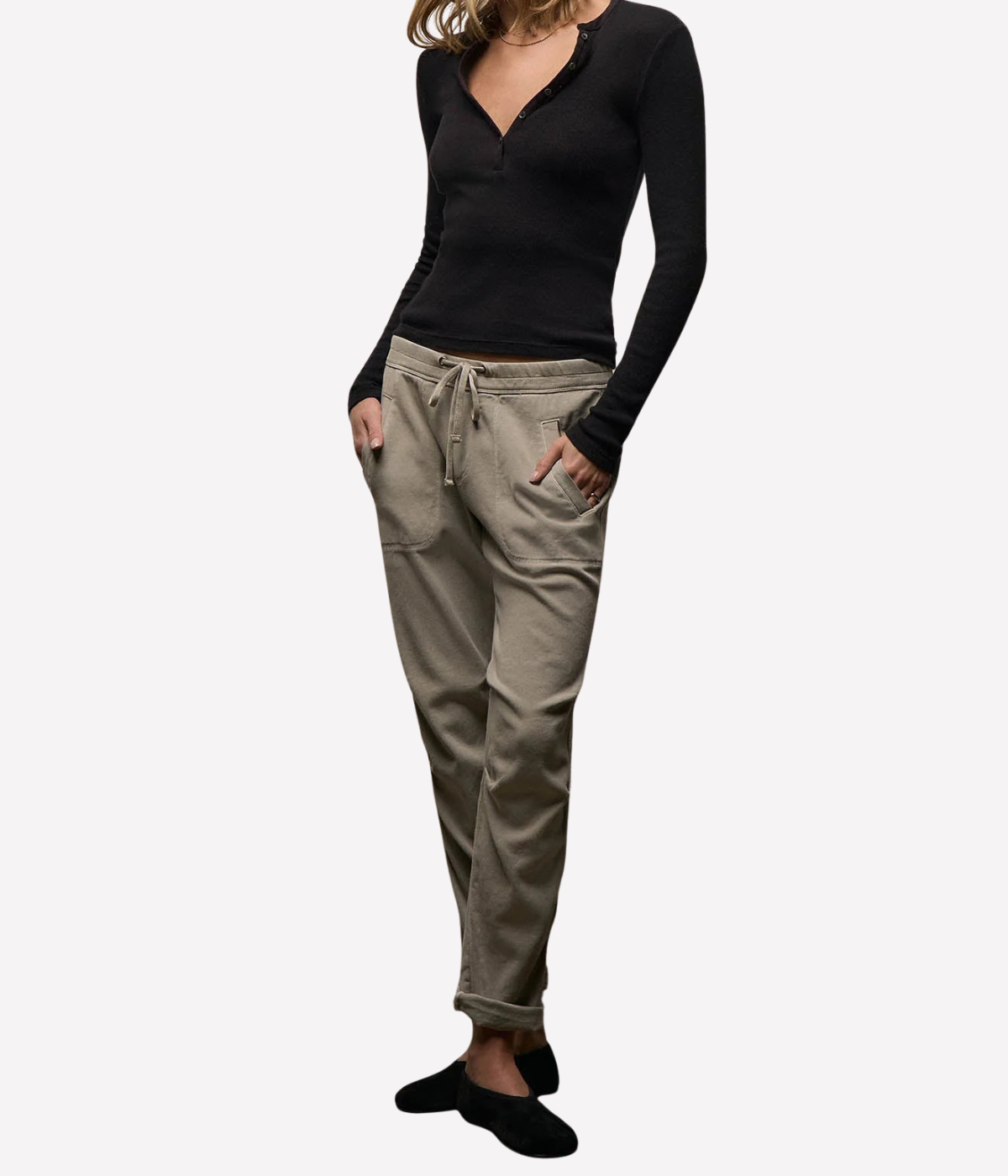 Soft Drape Utility Pant in DRWP