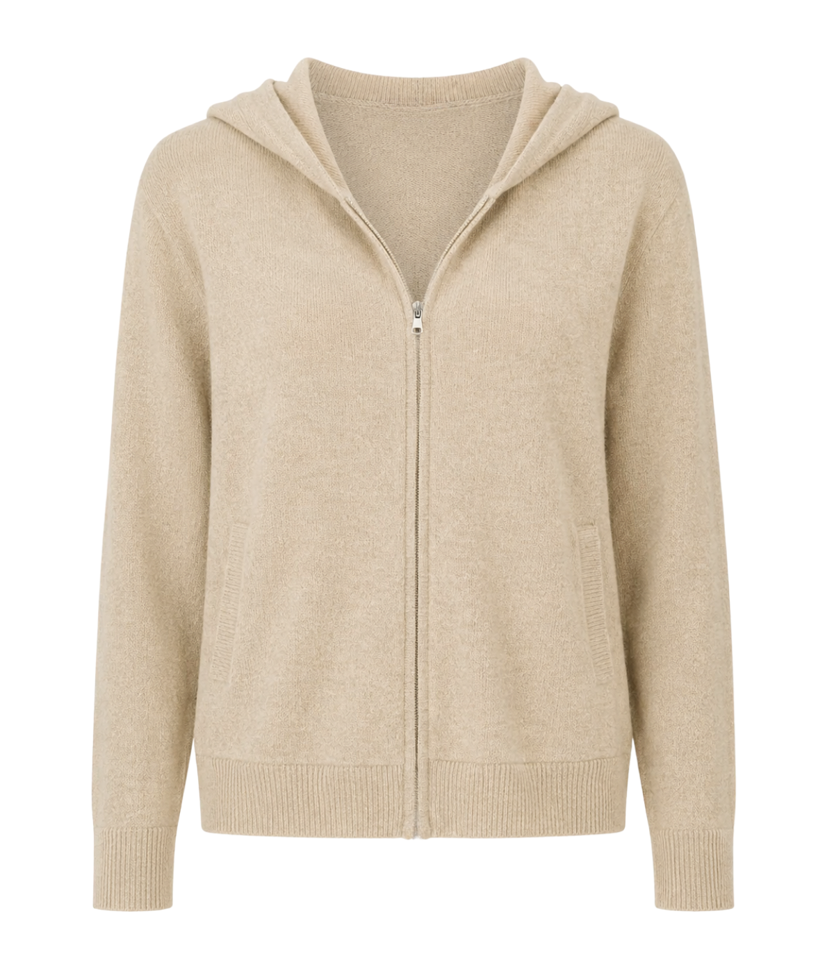 Colorado Cashmere Hoodie Knitwear In Oatmeal