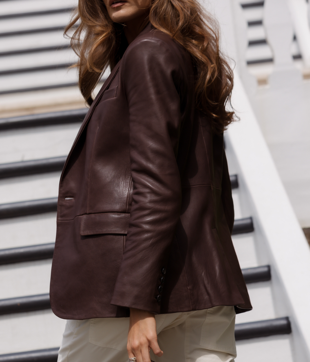 Belmonde Leather Tailored in Bordeaux