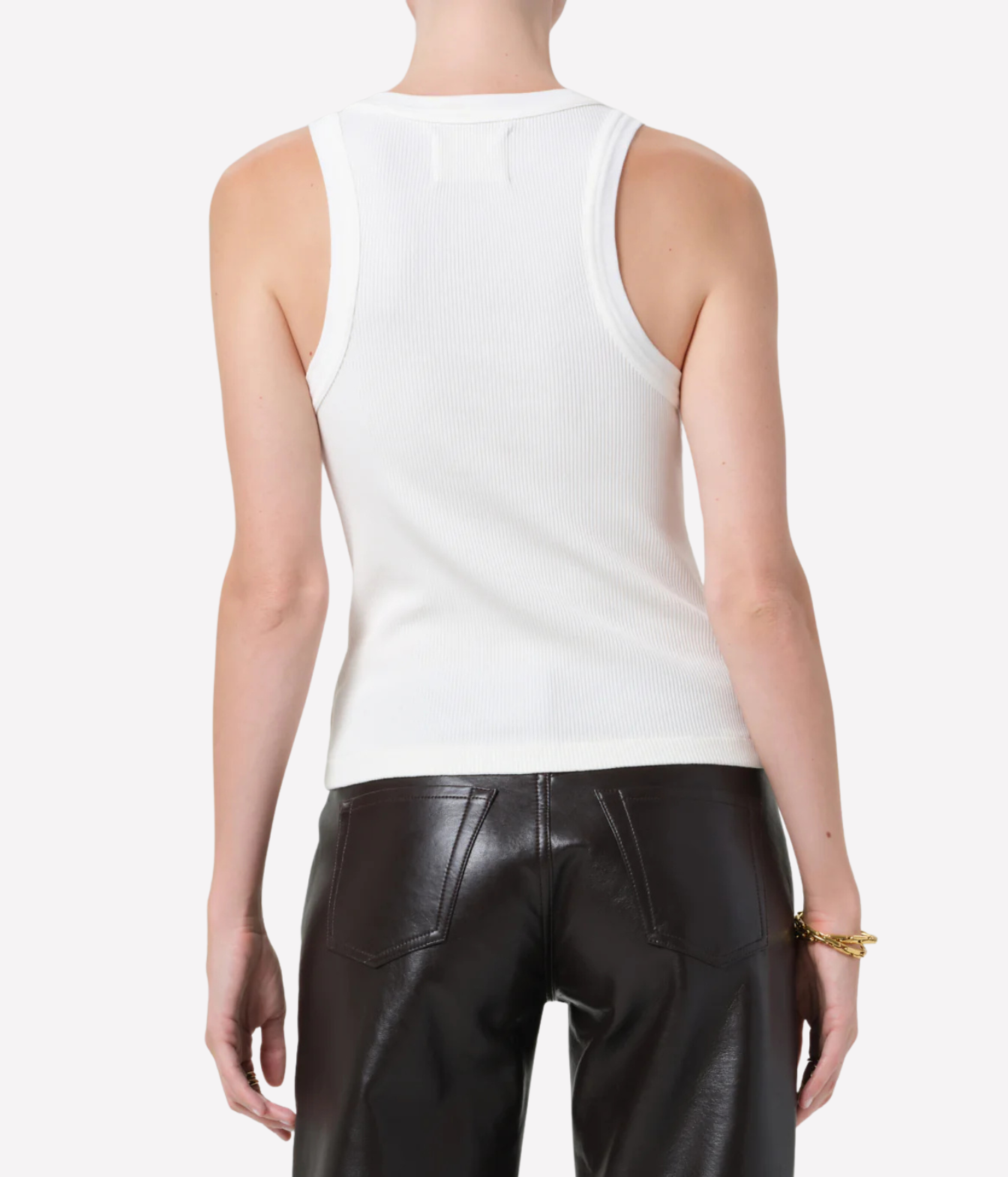Isabel Rib Tank In White