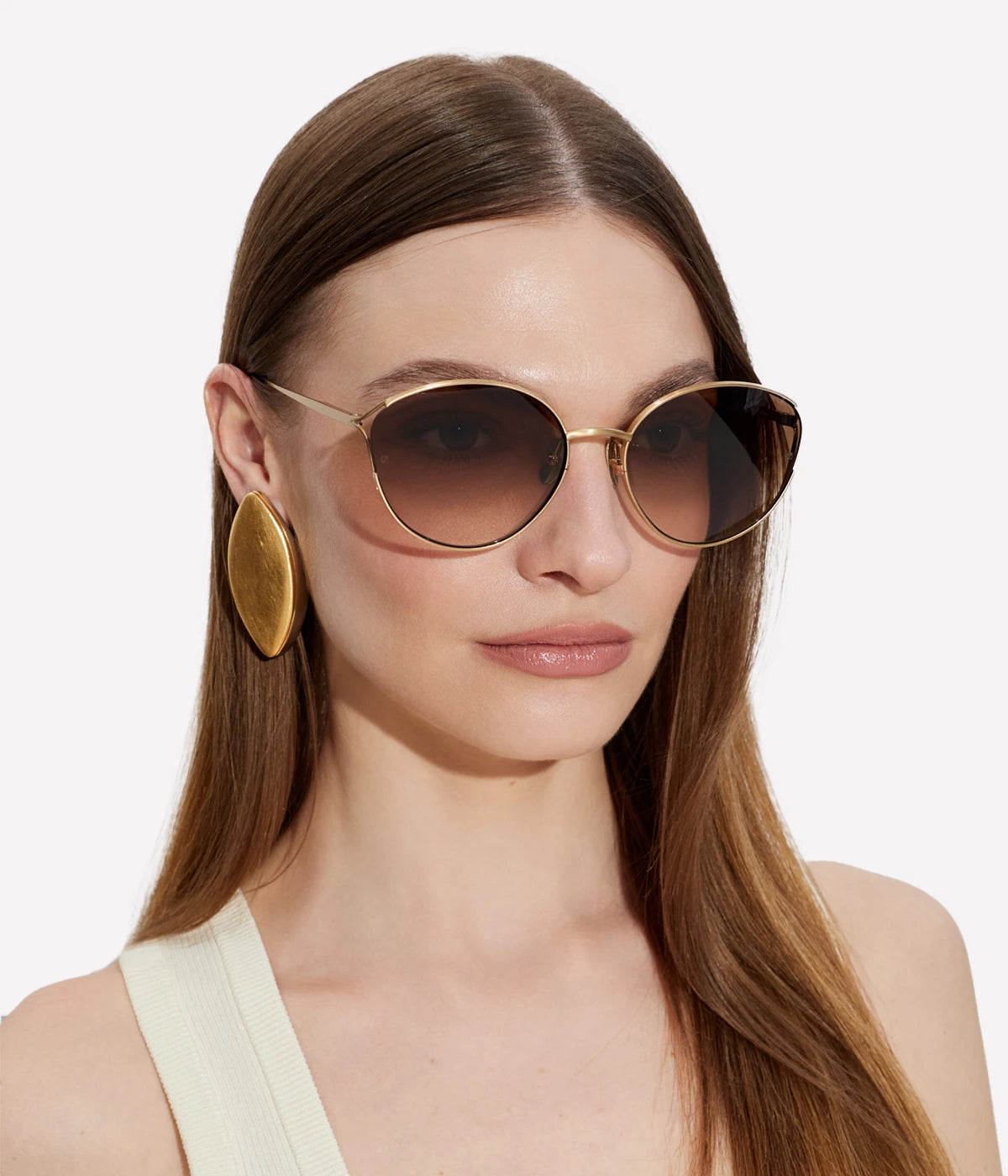 Fielder Sunglasses in Matt Champagne/Mocha