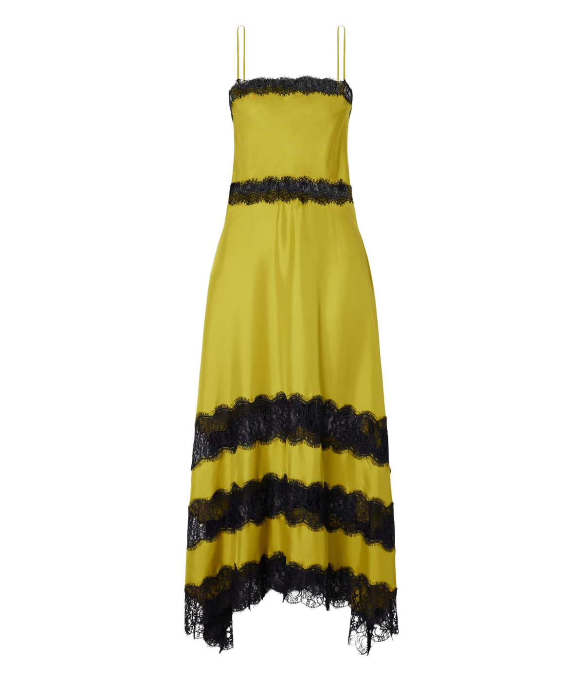 Coco Sleeveless Silk Dress In Citrine