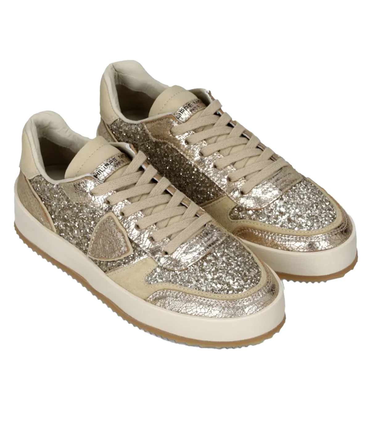 Nice Low Woman In Metal Glitter Platinum