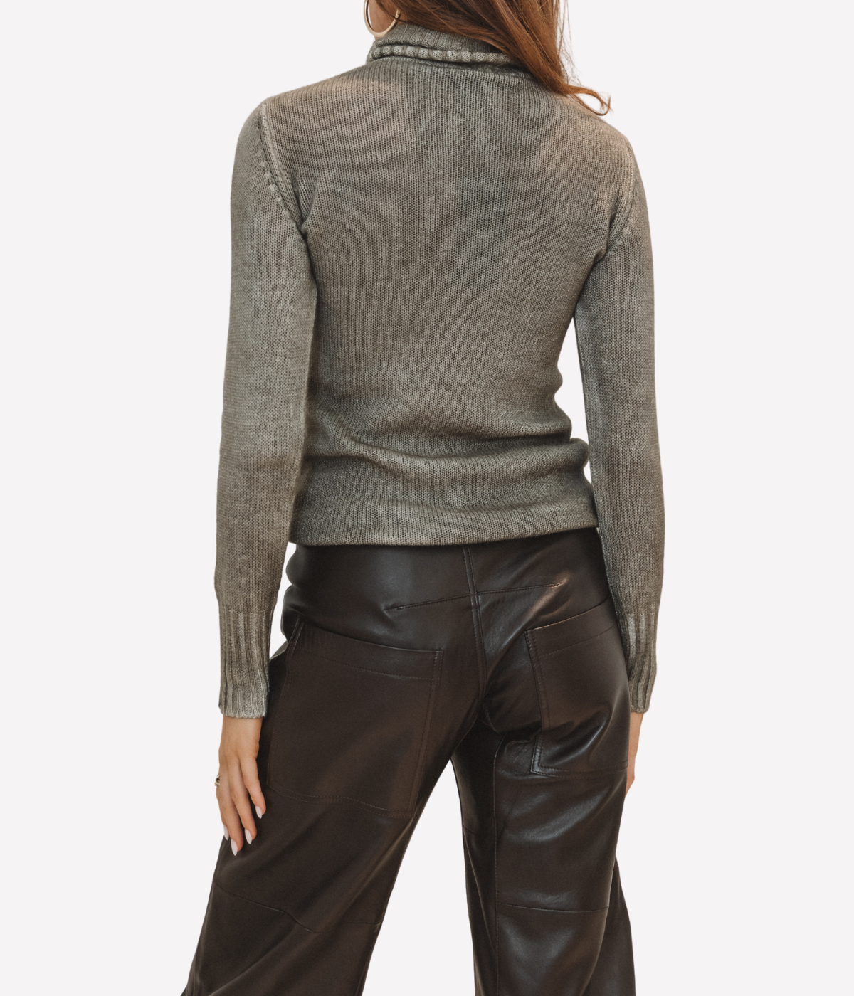Hand Painted High Neck Pullover in HUSKEY