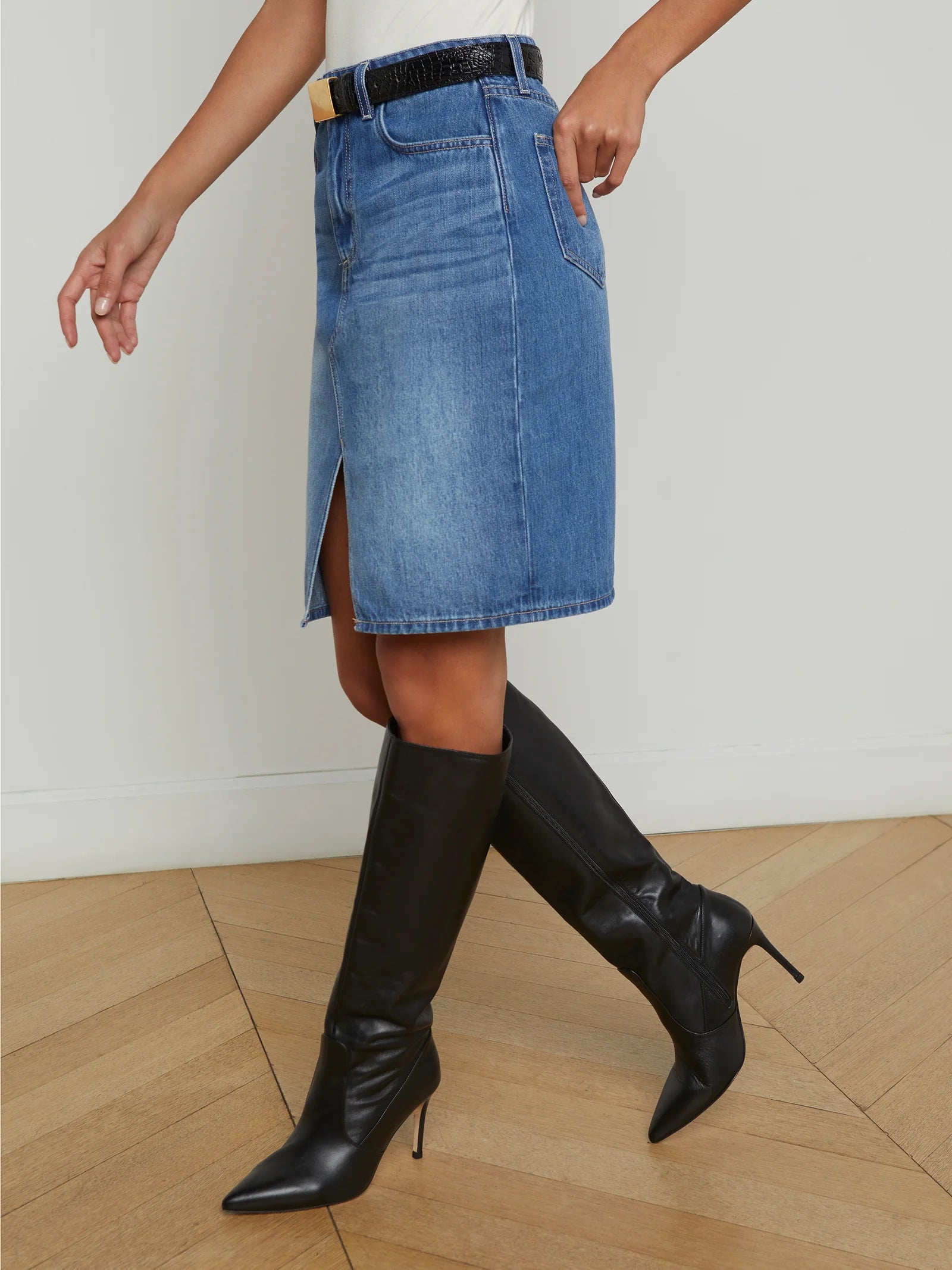 Tylee Knee Length Skirt in Boyle