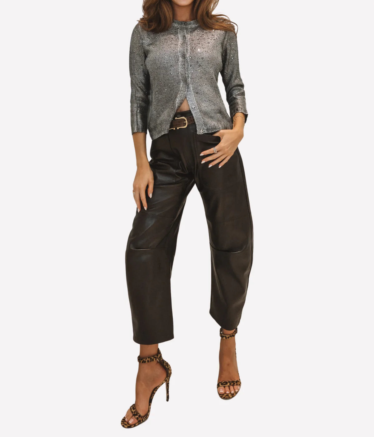 15th Anniversary Studded Cardigan in Huskey