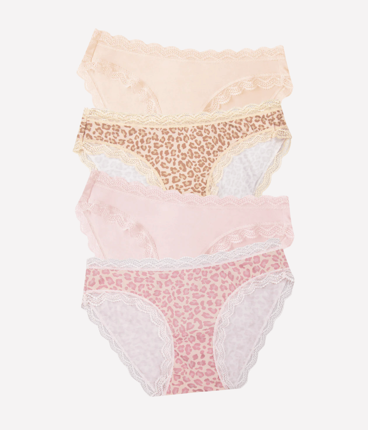 Knicker Four Pack in Pink A Boo Leopard