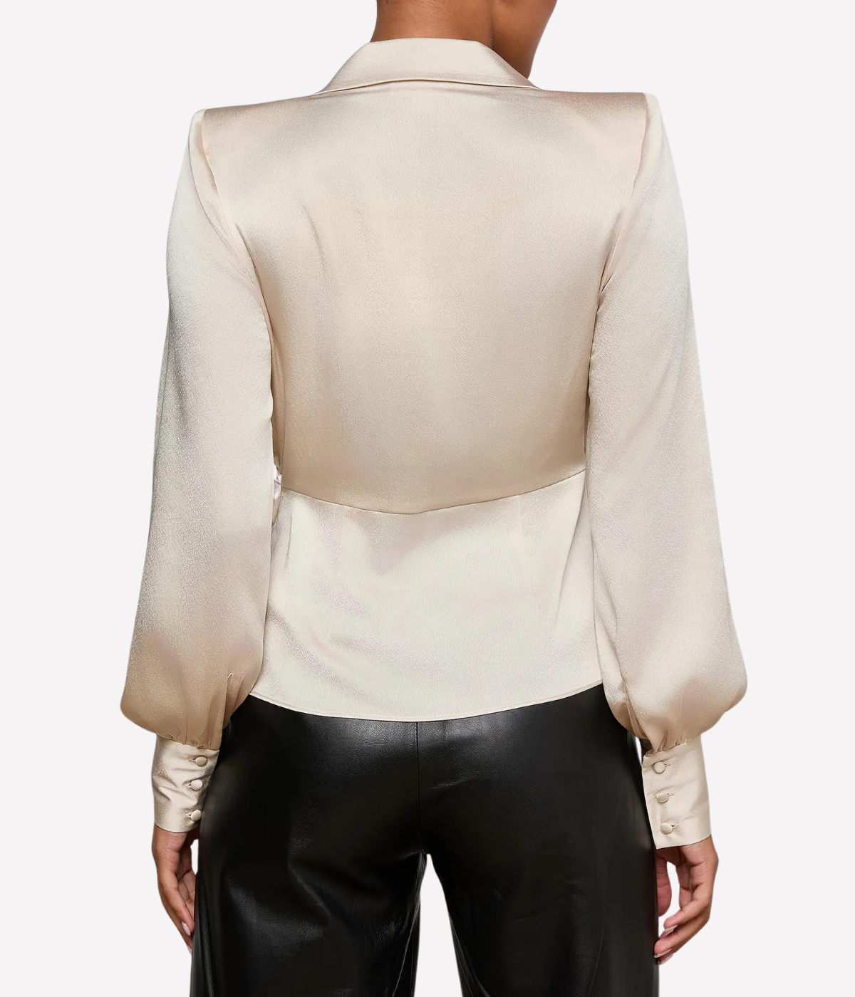 Bernice Wrap Blouse in Champagne
