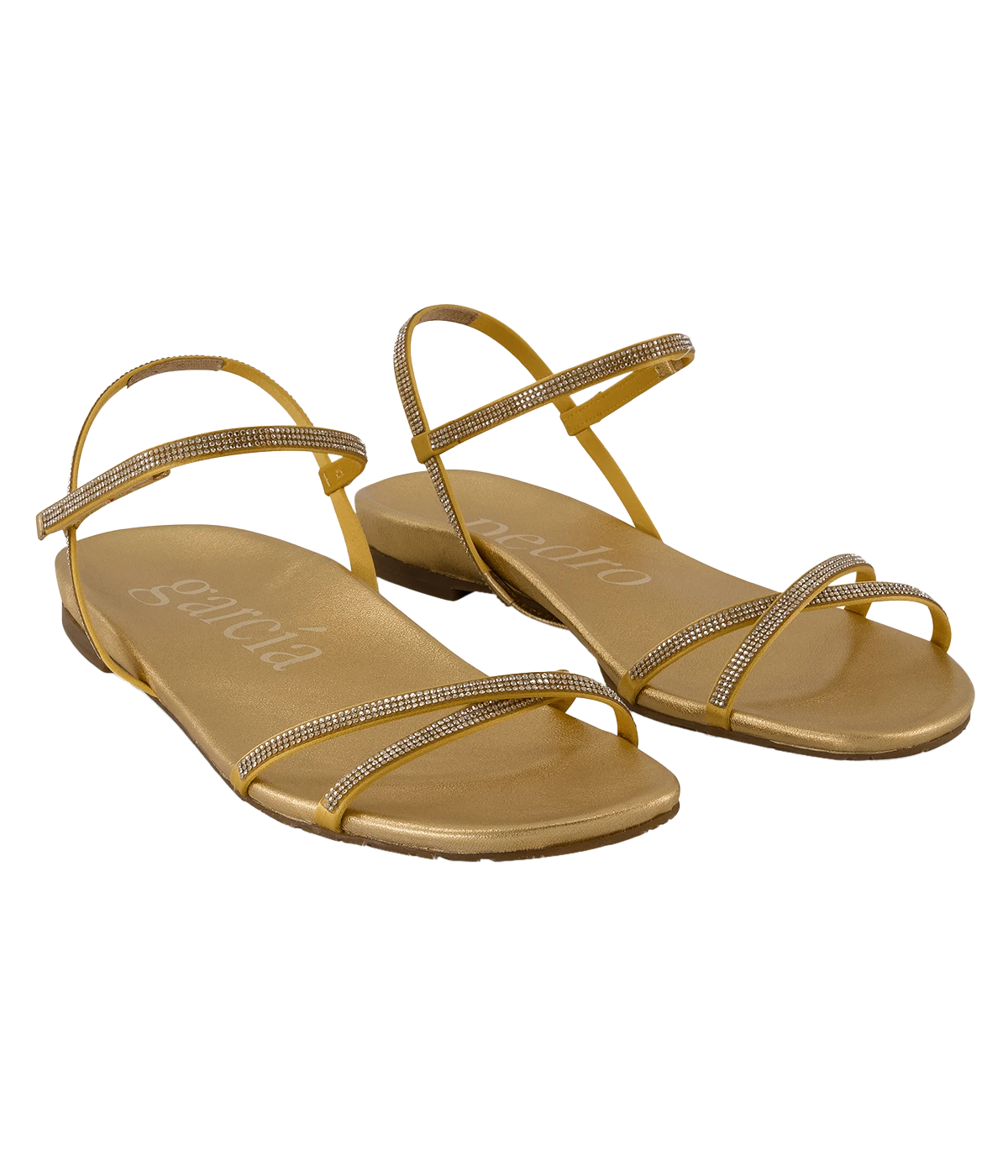 Bambina Sandal in Gold Nappa Lame