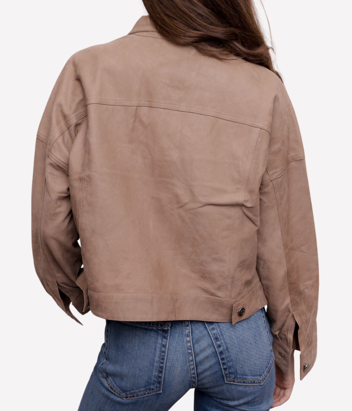 Womens Leather Jacket in Terra