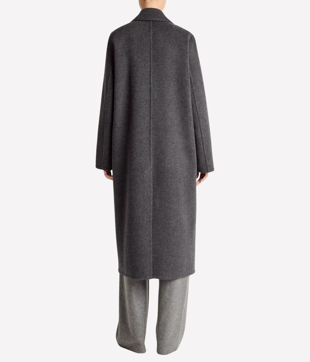 Single Breasted Classic Coat in Charcoal