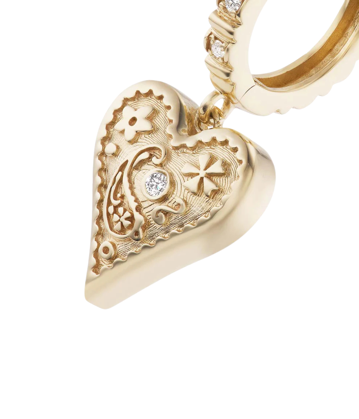 Small Southwestern Heart Earrings