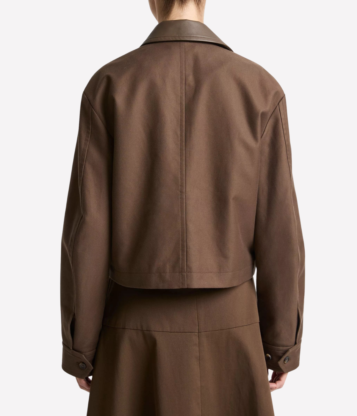 Casual Twill Jacket In Willow