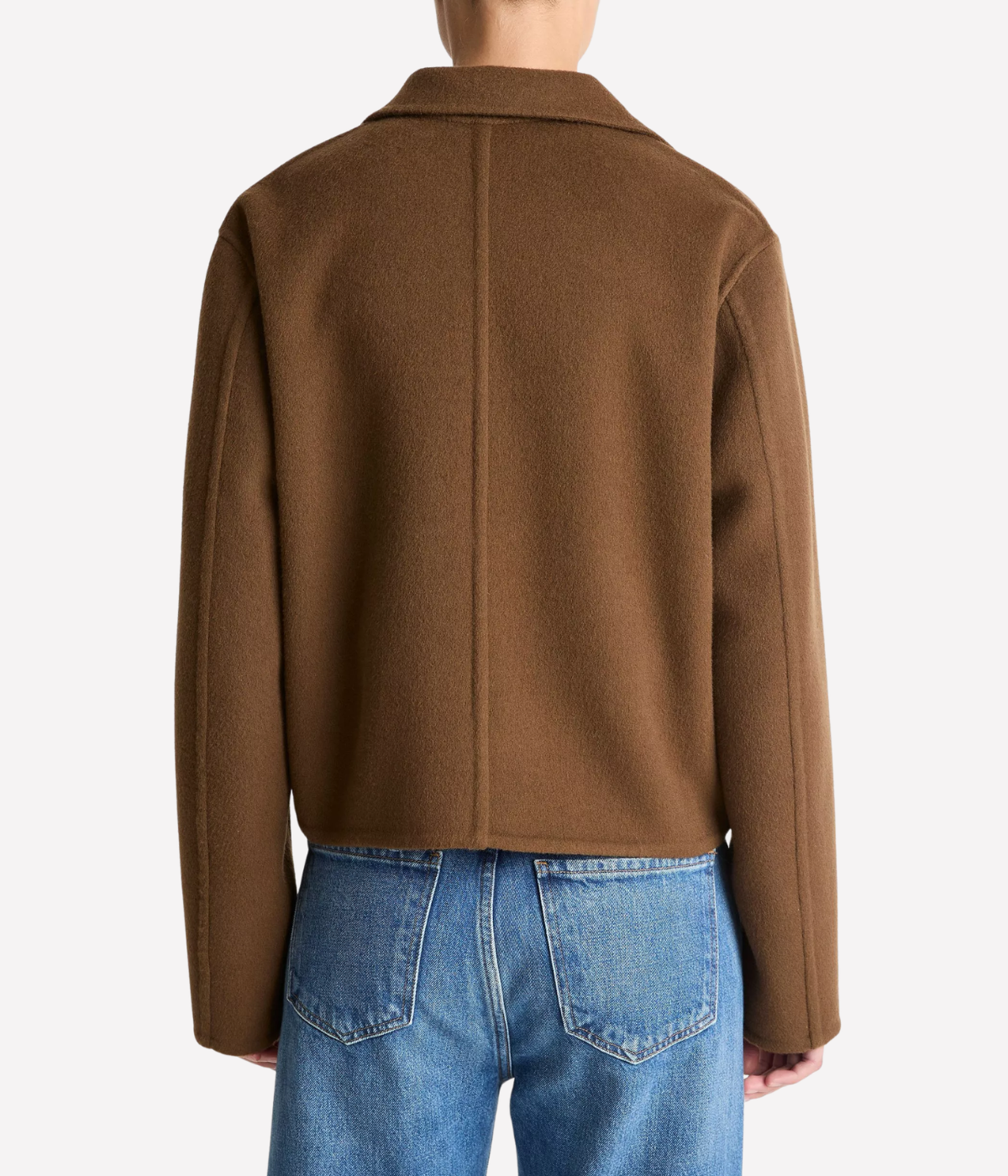 Cashmere Wool Short Jacket in Hazelnut