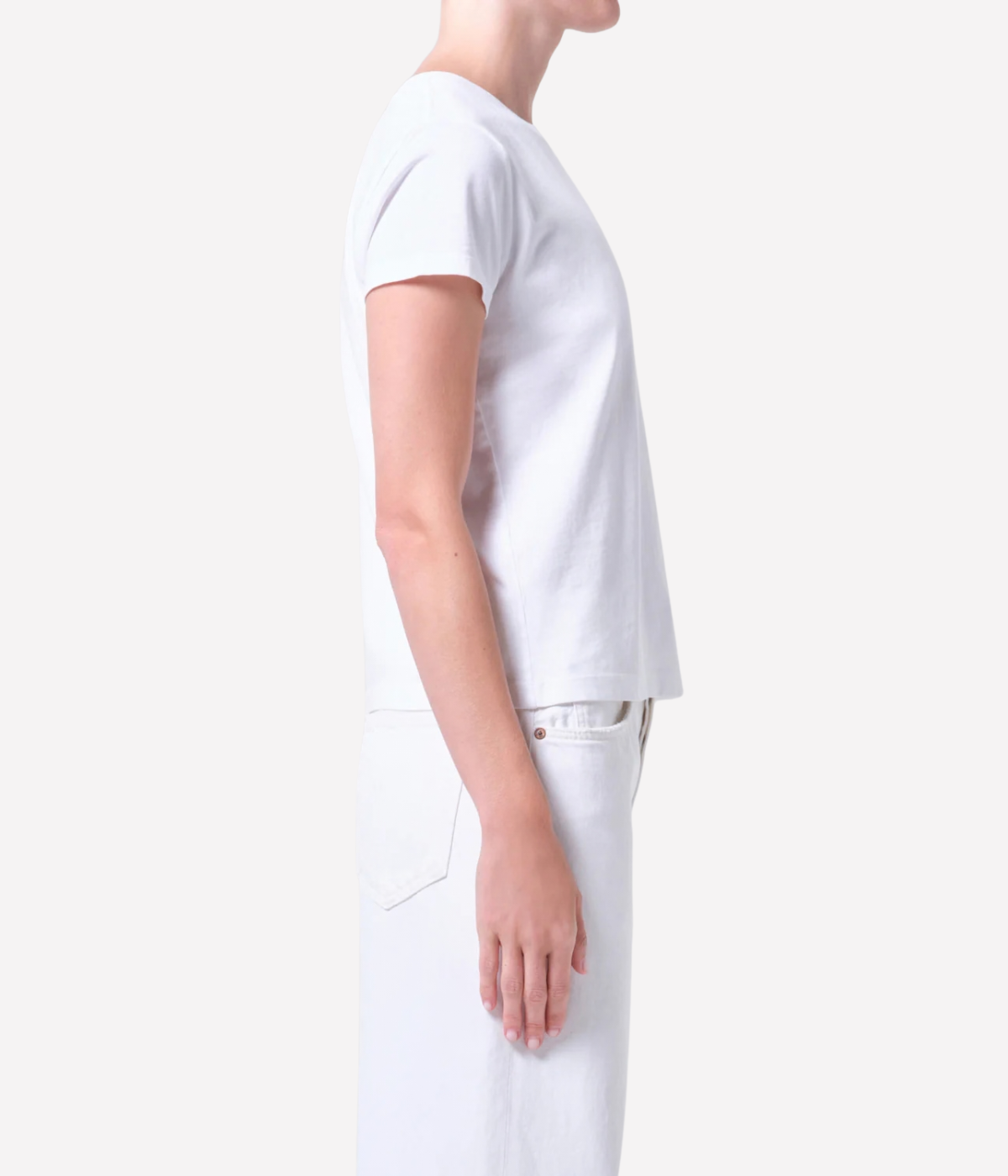 Long Line Adine Tee in White