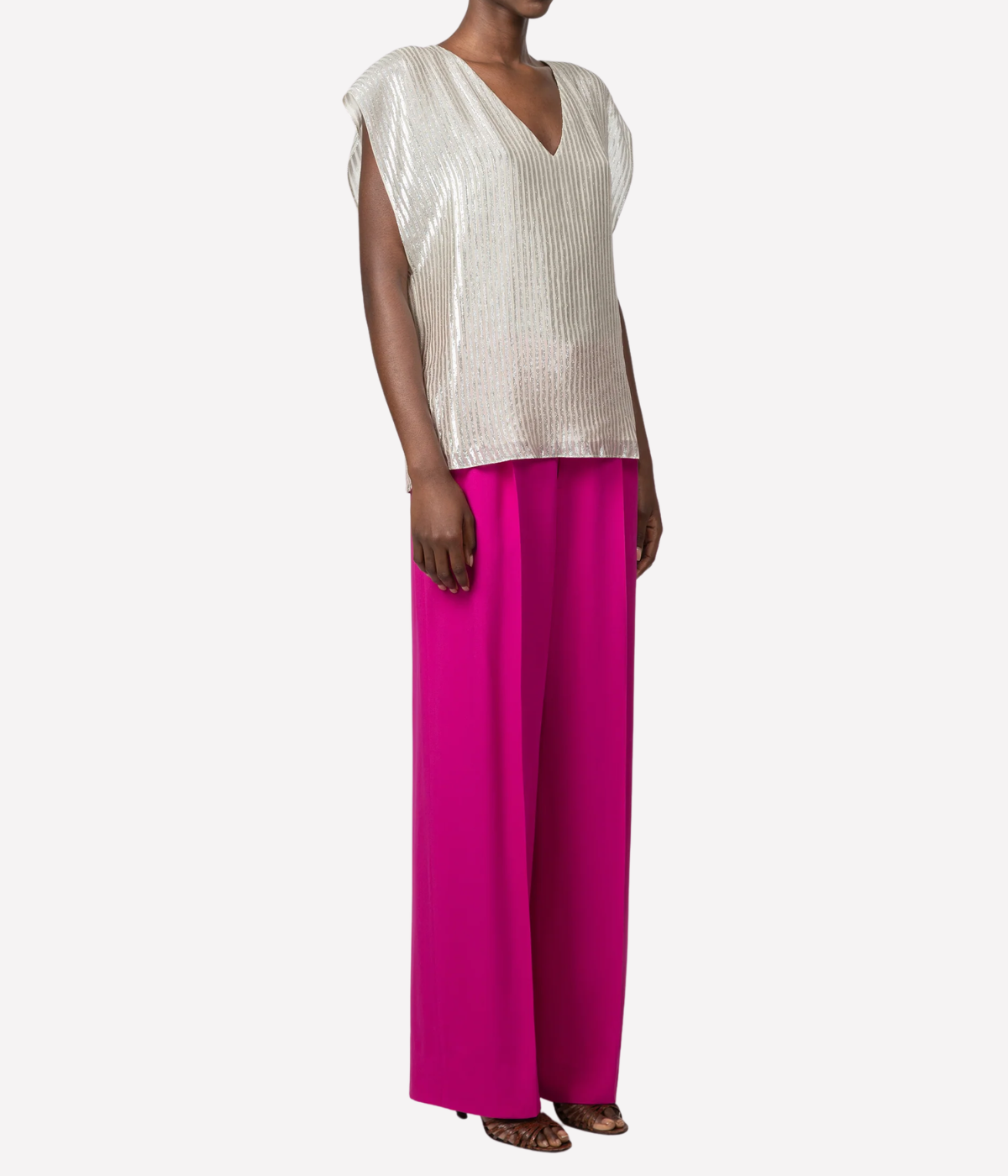 Castleton Top In Ivory & Silver