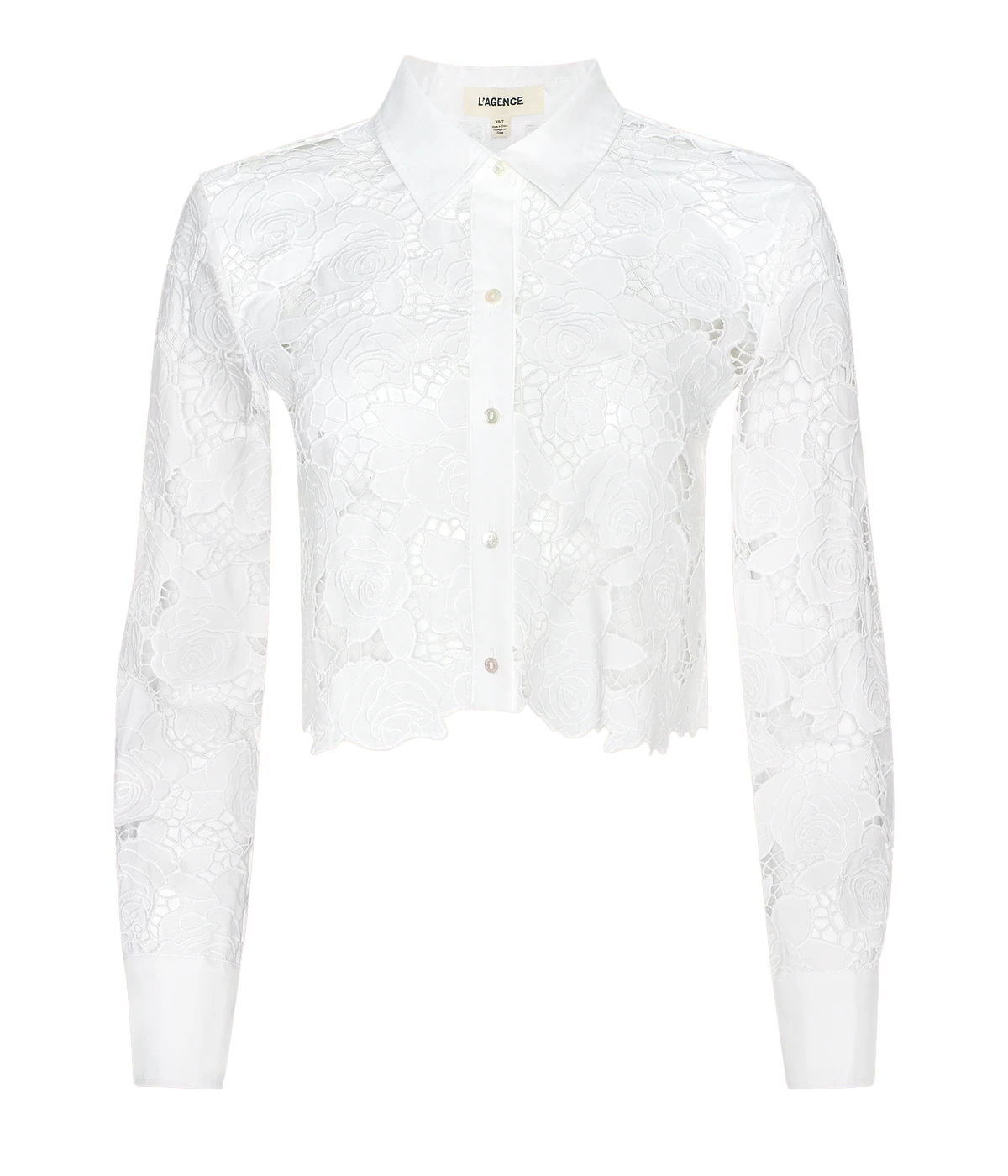 Seychelle Cropped Button Down in Ivory
