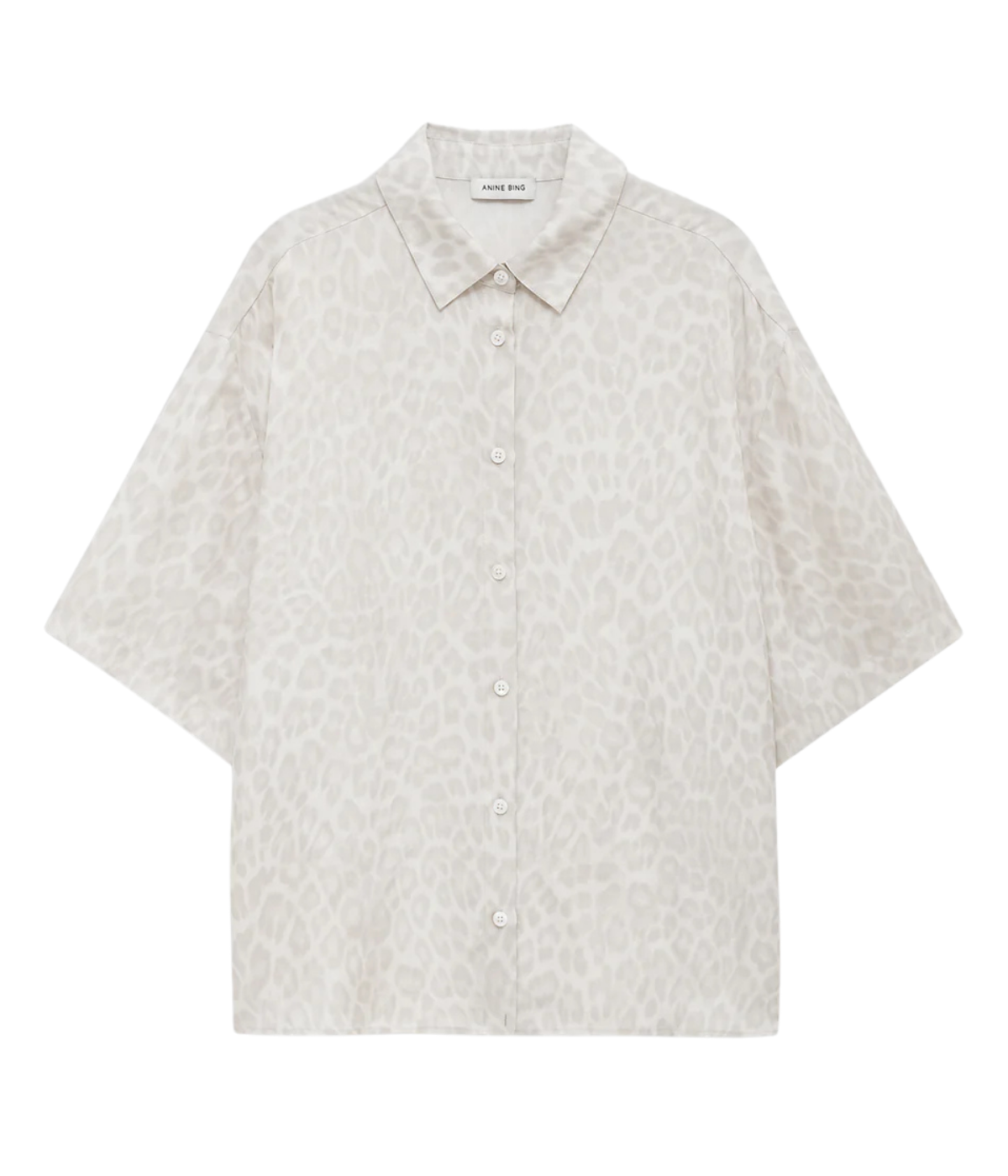 Coco Shirt In Washed White Leopard