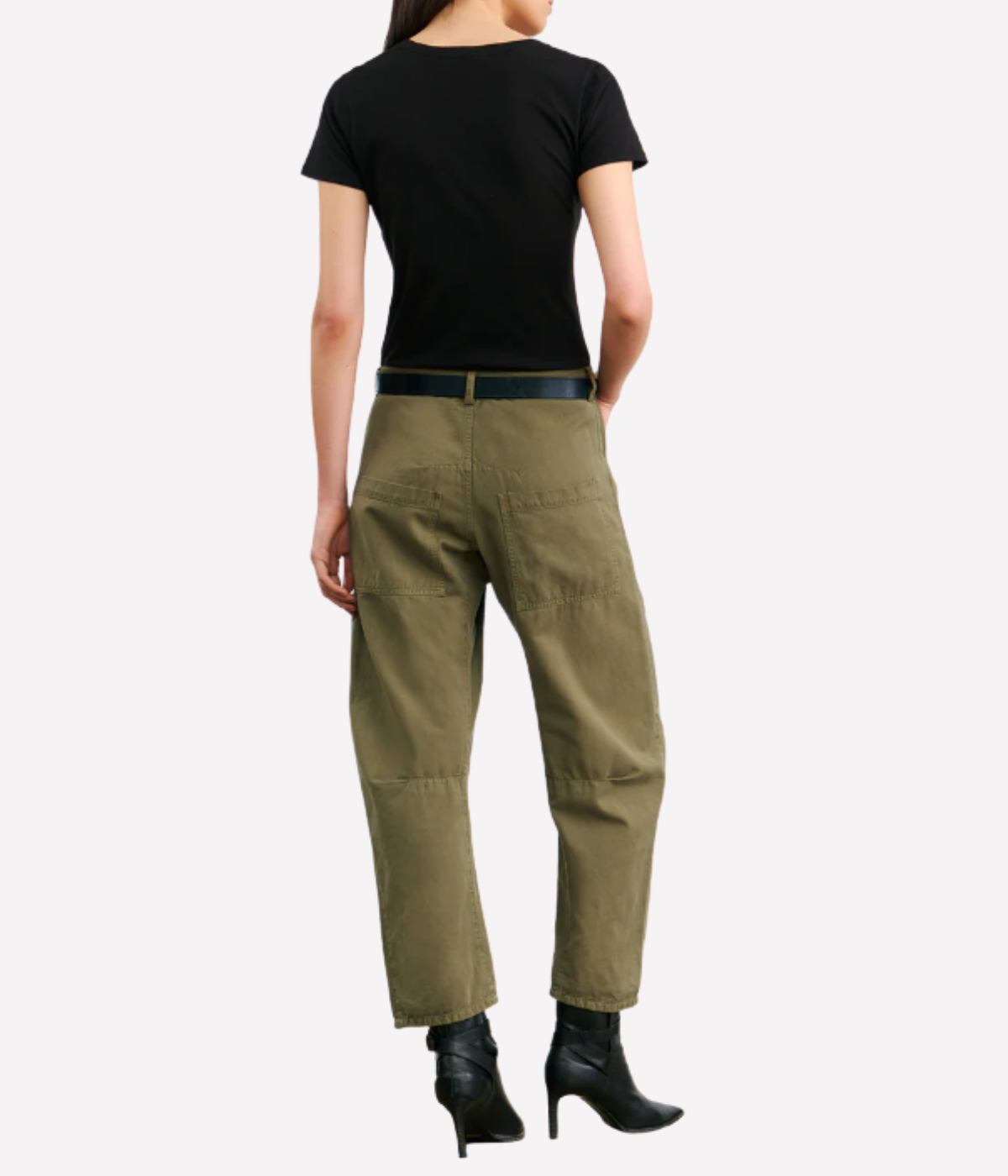 Shon Linen Pant in Olive Green