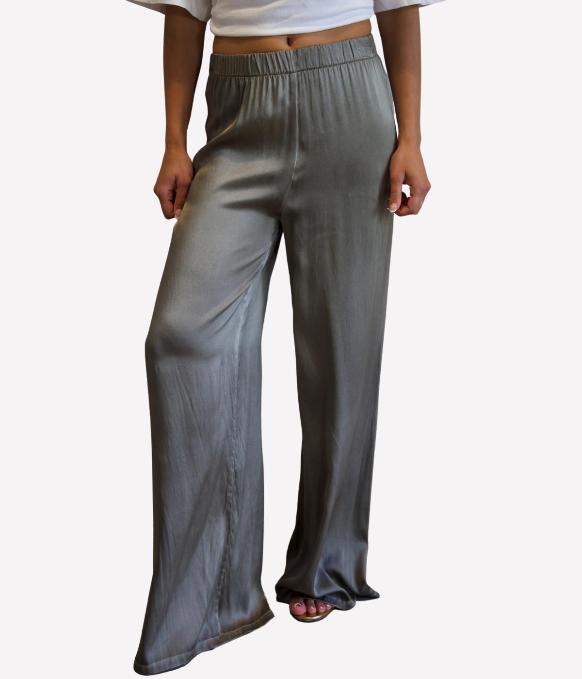 *FINAL SALE* BOREAL HIGH WAIST SILK PALAZZO PANTS