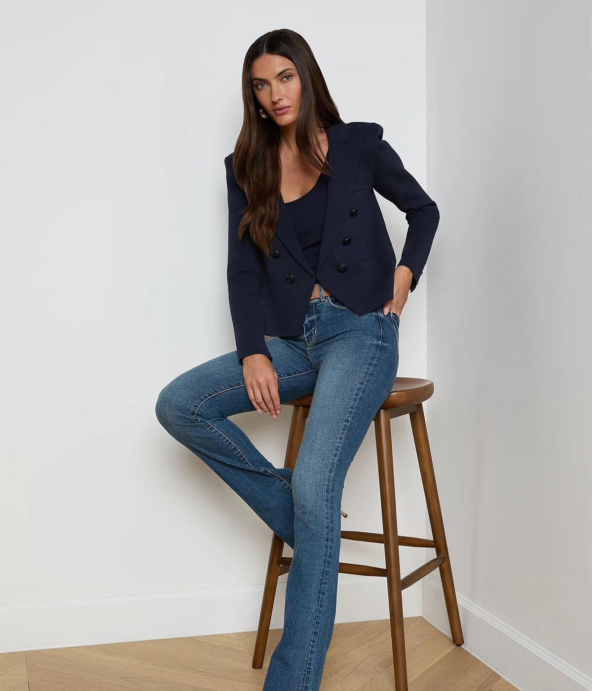Mercer Knit Blazer In Midnight