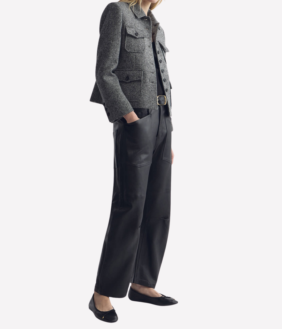Shon Leather Pant In Black