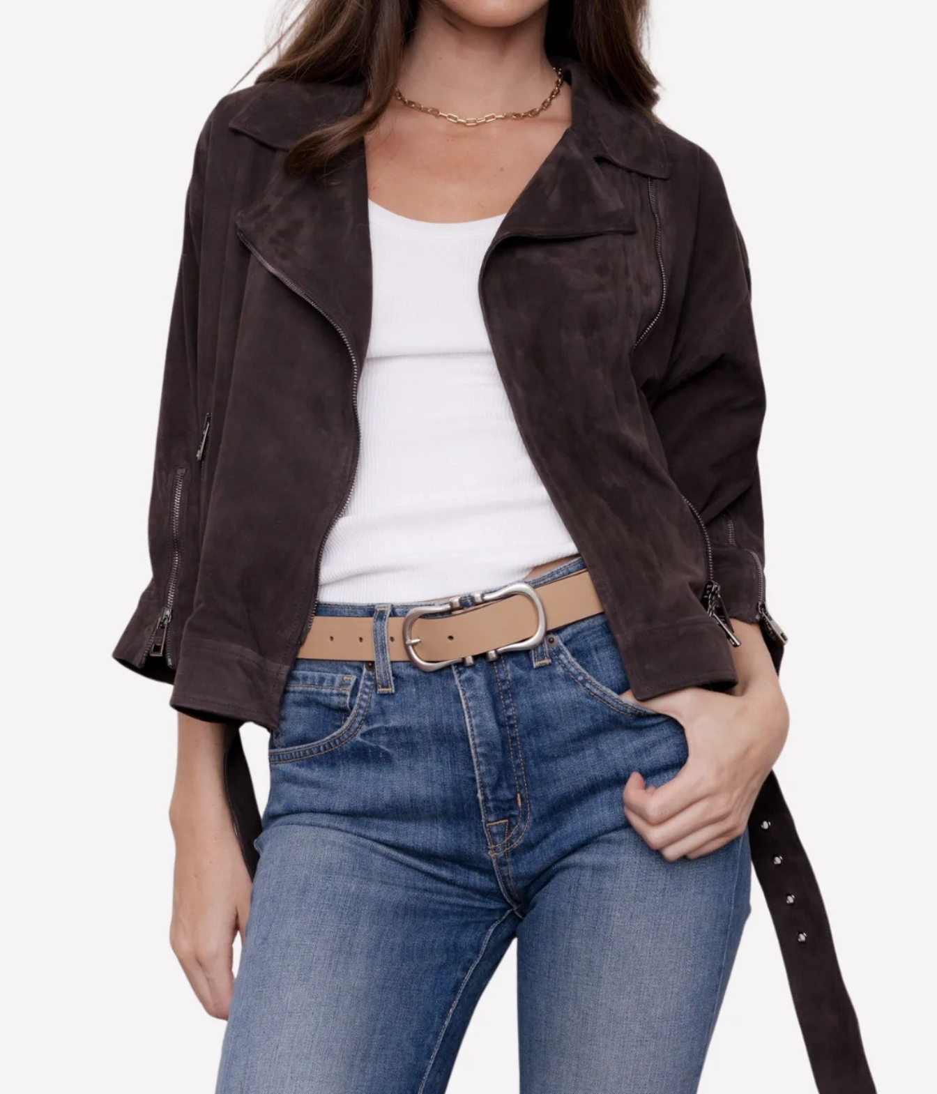 Women's Suede Jacket In Torba