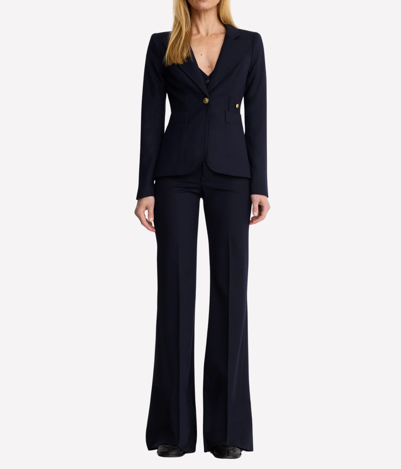 Full Back Duchess Blazer in Deep Navy