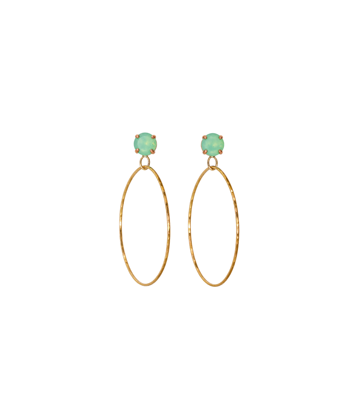 Hoop Earrings in Mint Green
