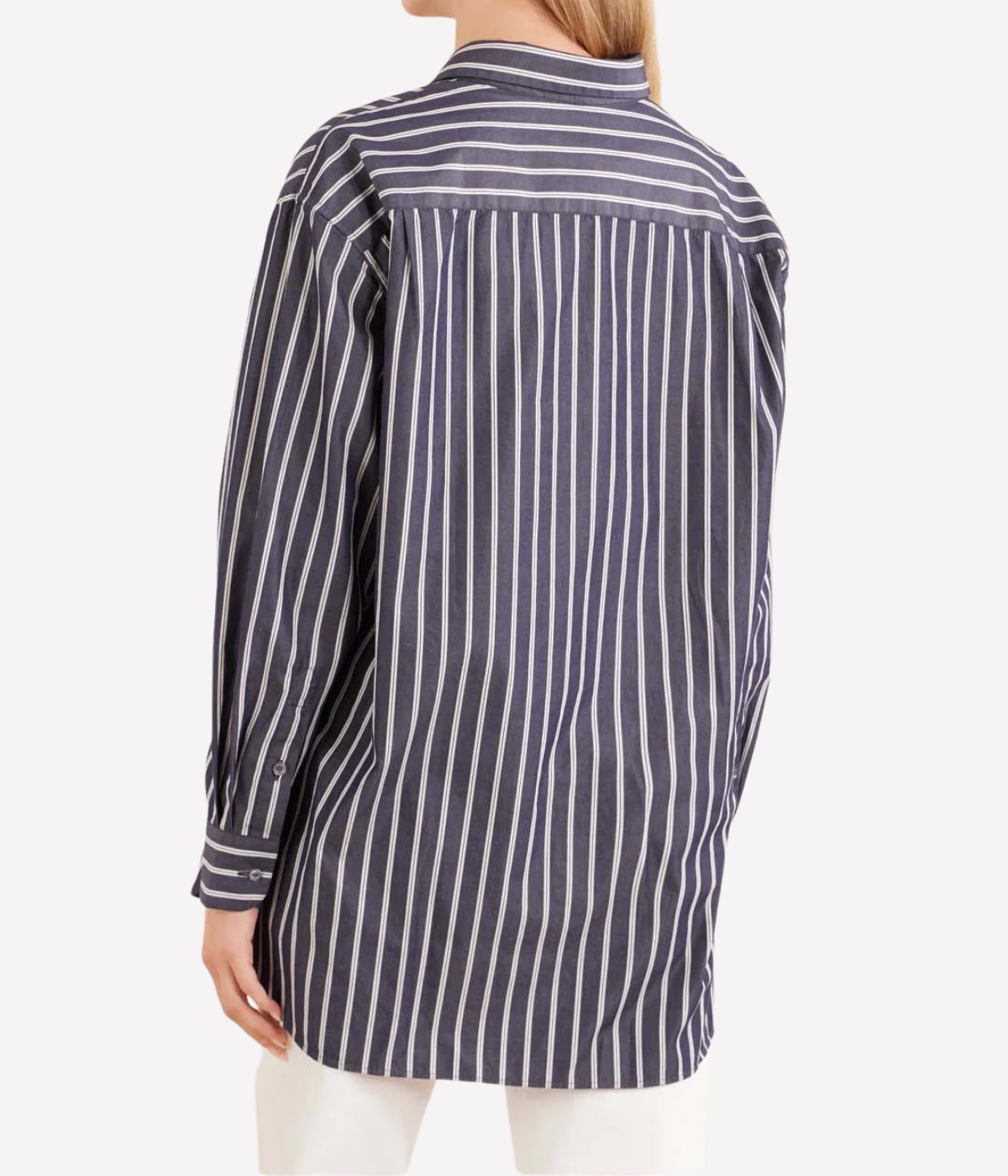 Yorke Shirt In Charcoal Stripe