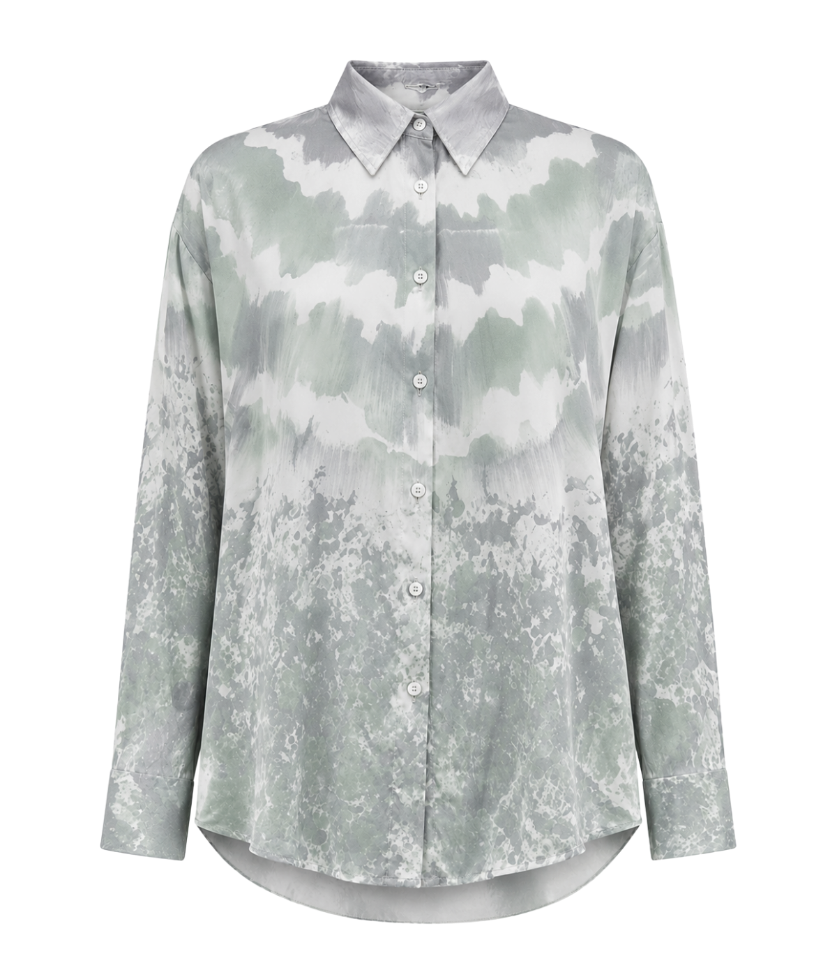Degrade Silk Shirt in Jade