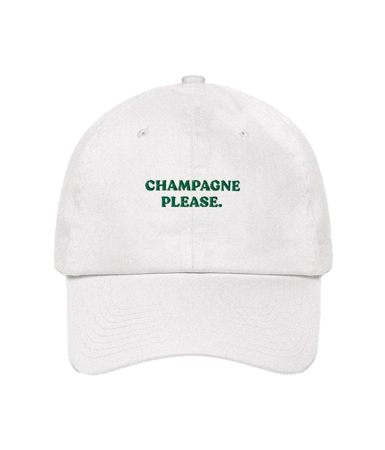 Champagne Please Cap In White