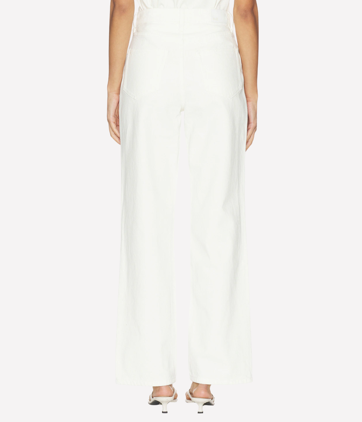 Sawyer Wide Leg Pant in Tonal Ecru Embroidery