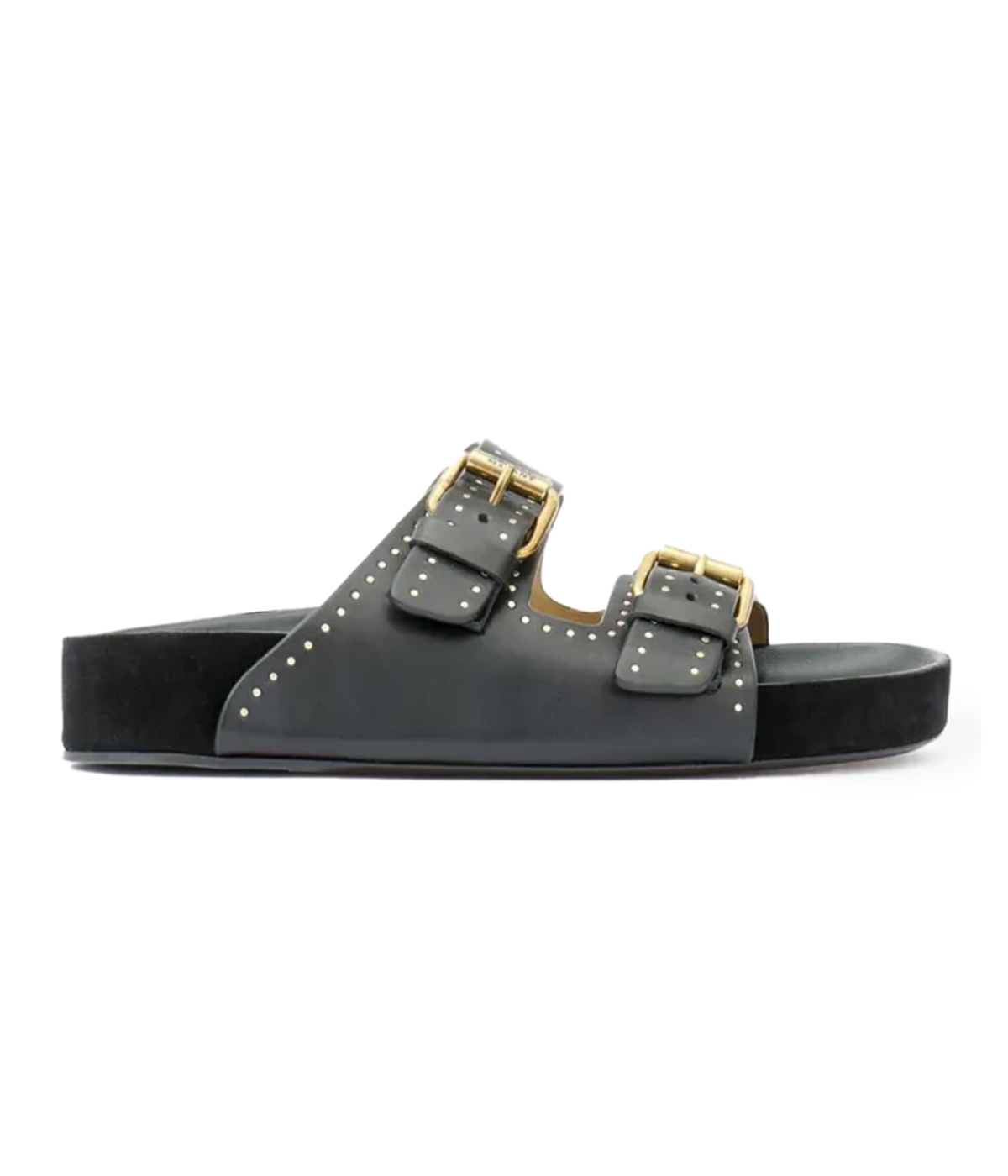 Lennyo Sandal in Black Leather
