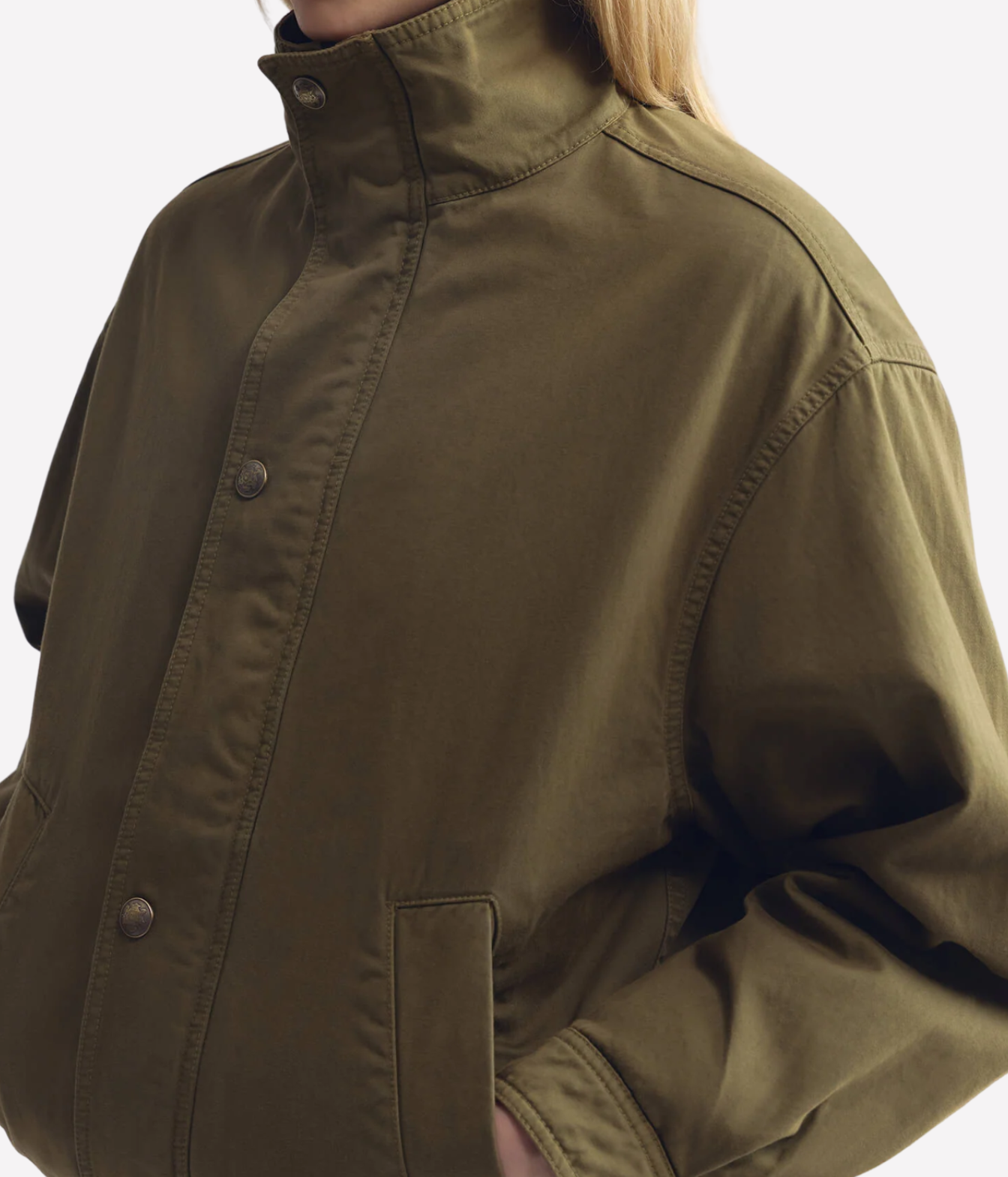 Klaire Blouson Jacket in Shadow Green