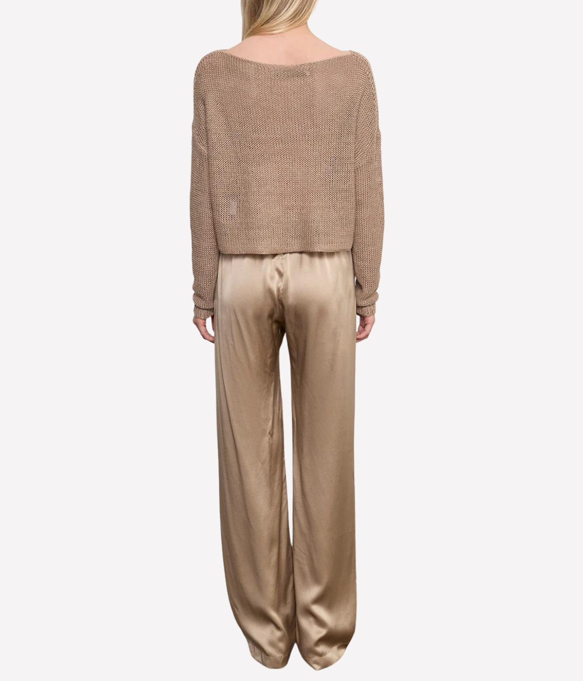Linen Open Bateau Top in Flax