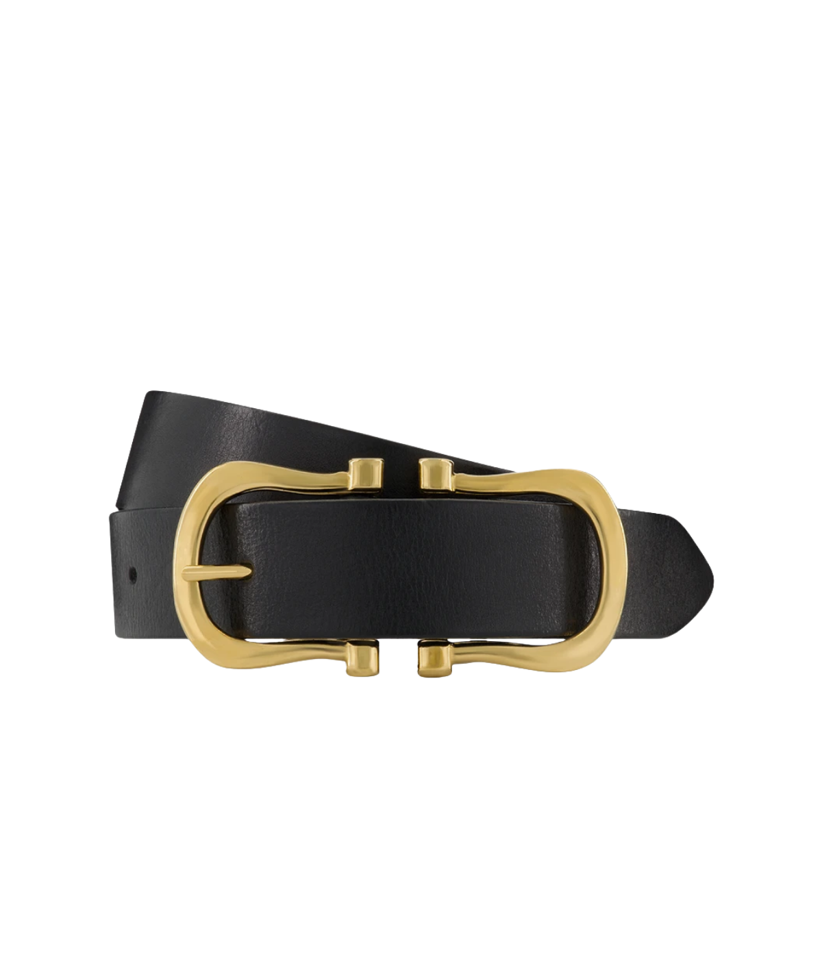 Gold Nicky X Belt in Black