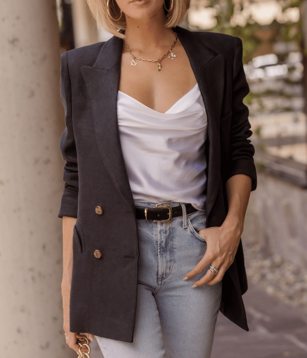 Clarity Everynight Blazer in Black Linen