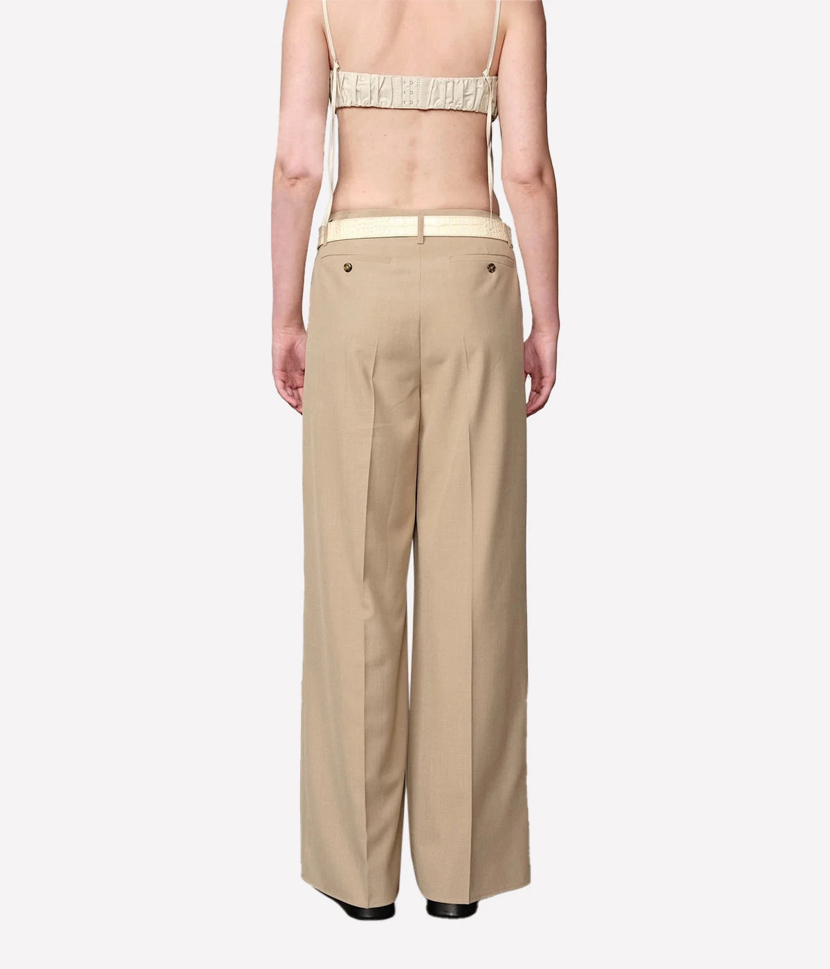Felicia Midt Waist Pants In Sand